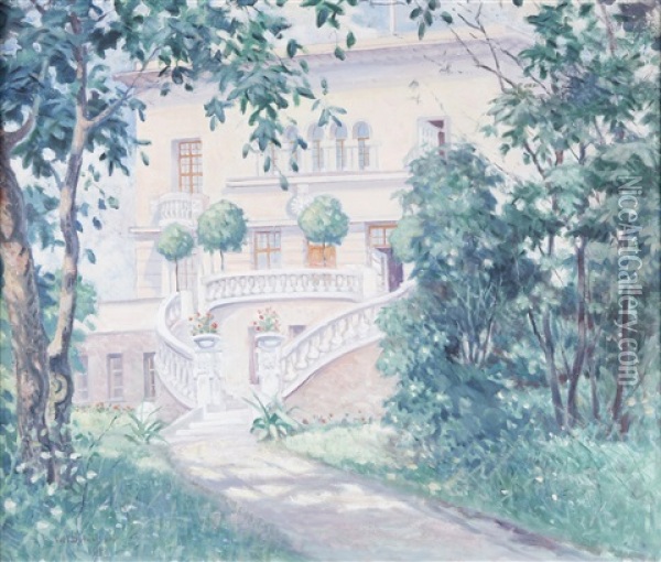 Villa Billnas Oil Painting - Carl Danielson