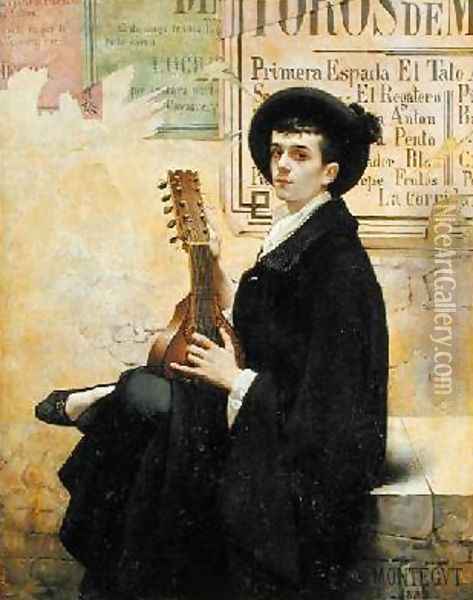In Spain 1882 Oil Painting - Louis Montegut