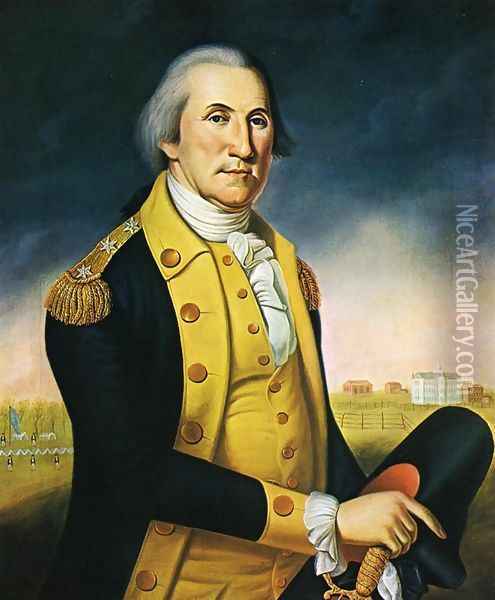 Portrait of George Washington before Nassau Hall Oil Painting - Charles Peale Polk