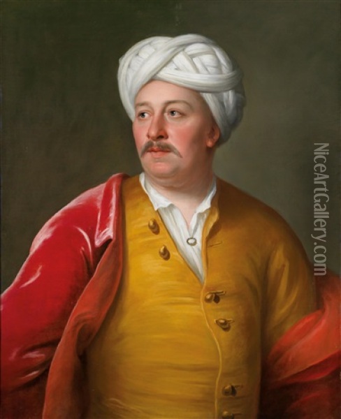 Bildnis Eines Osmanischen Wurdentragers Oil Painting - Antoine de Favray