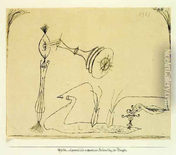 Apparatus for the Magnetic Treatment of Plants Oil Painting - Paul Klee