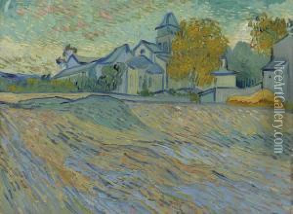 Vue De L'asile Et De La Chapelle De Saint-remy Oil Painting - Vincent Van Gogh