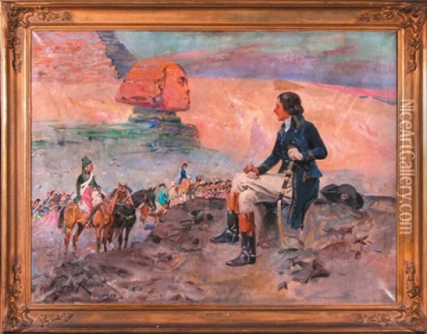 Jozef Sulkowski Pod Piramidami Oil Painting - Woiciech (Aldabert) Ritter von Kossak
