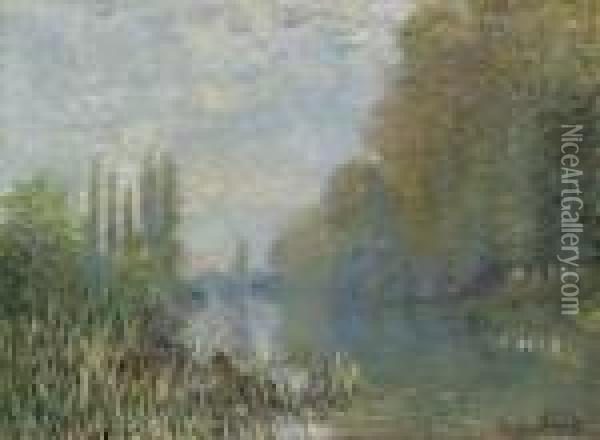 Bords De La Seine En Automne Oil Painting - Claude Oscar Monet