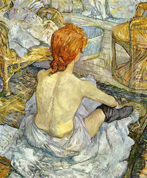 Woman at Her Toilette I Oil Painting - Henri De Toulouse-Lautrec