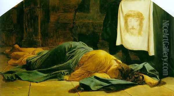 Saint Veronica Oil Painting - Paul Delaroche
