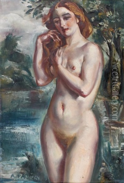 La Jeune Baigneuse Oil Painting - Andre Favory
