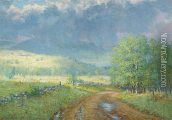 After The Rain Oil Painting - Joseph H. Greenwood