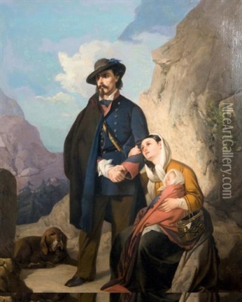 L'annexion De La Savoie A La France, Juin Oil Painting - Etienne Prosper Berne-Bellecour