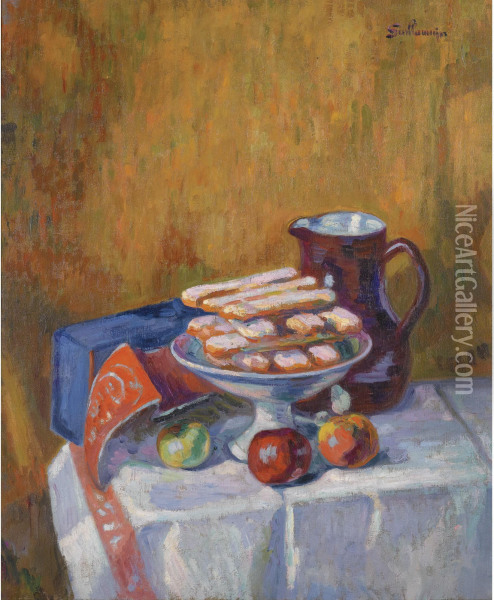 Nature Morte Aux Biscuits Oil Painting - Armand Guillaumin