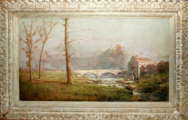 Old Stone Bridge Oil Painting - Hamilton Irving Marlatt