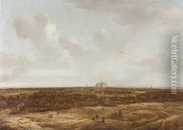 Weite Landschaft Mit Blick Auf Haarlem Oil Painting - Jan Vermeer van Haarlem III