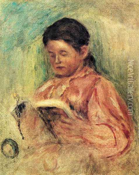 Woman Reading Oil Painting - Pierre Auguste Renoir