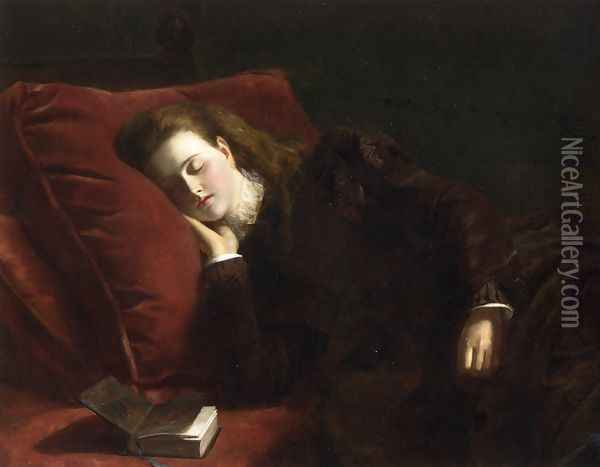 Sleep Oil Painting - William Powell Frith