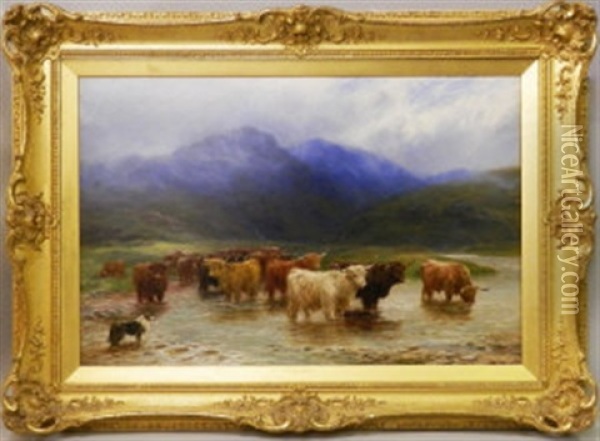 Highland Drive, Argylshire Oil Painting - Henry Garland