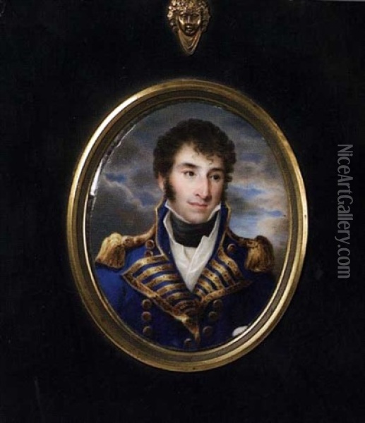 Portrait Of Stephen Decatur Jr. Oil Painting - William Russell Birch