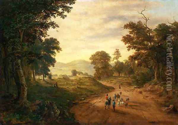 Hils and Dales Oil Painting - George Inness