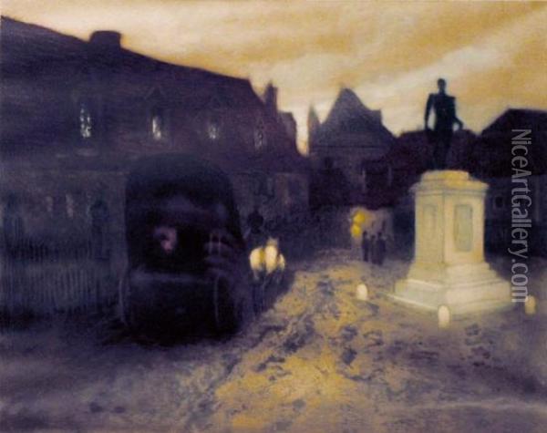 Diligencen Oil Painting - Fritz Thaulow