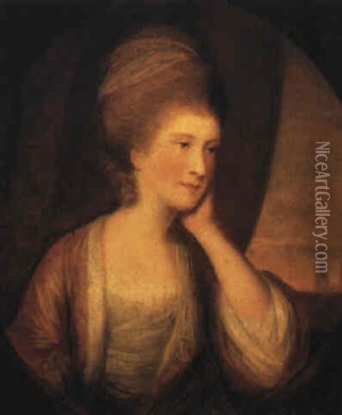 Portrait Of A Lady Oil Painting - John Jackson