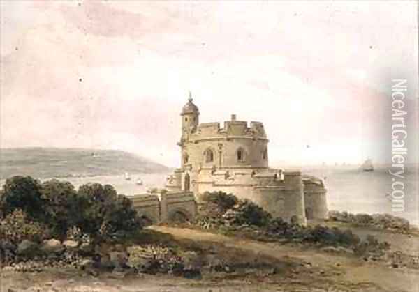 St. Mawes Castle, Cornwall Oil Painting - John Chessell Buckler