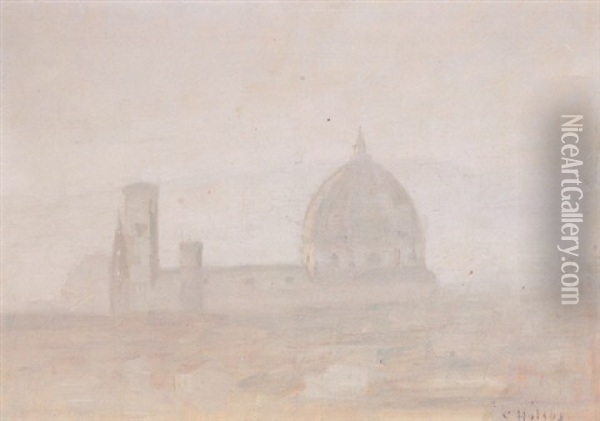 Santa Maria Novella, Florence Oil Painting - Carl Vilhelm Holsoe
