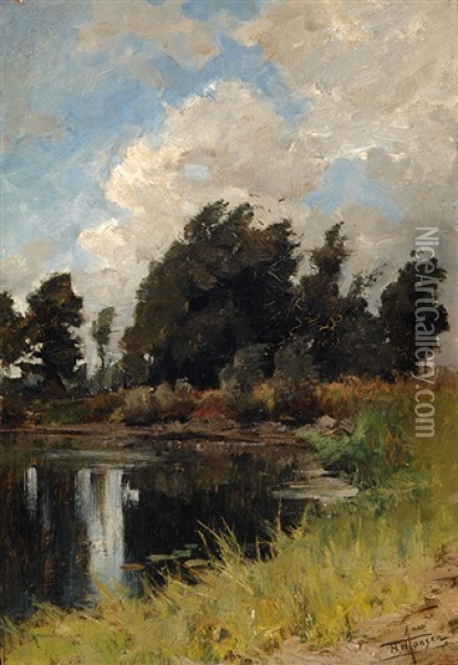 Forest Fen Oil Painting - Hendrik Willebrord Jansen