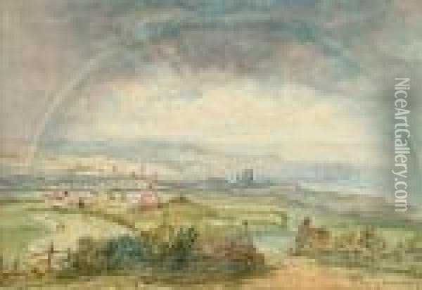 Whitby From Linghill Oil Painting - Mary Weatherill