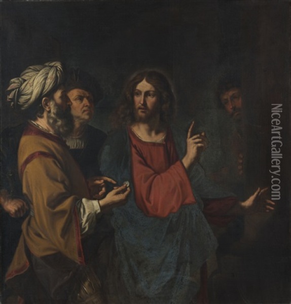 Cristo Della Moneta (il Tributo) Oil Painting -  Guercino