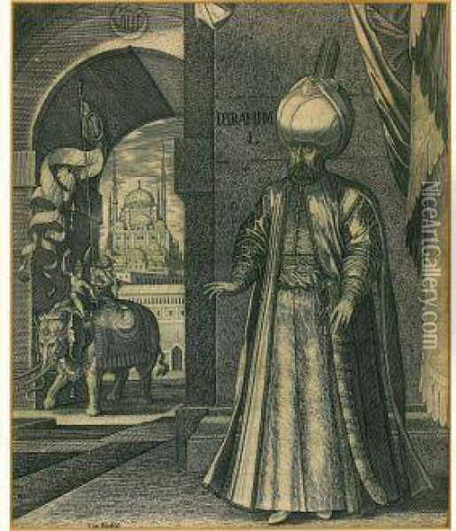 Suleiman Ii. Oil Painting - Melchior Lorick Lorch
