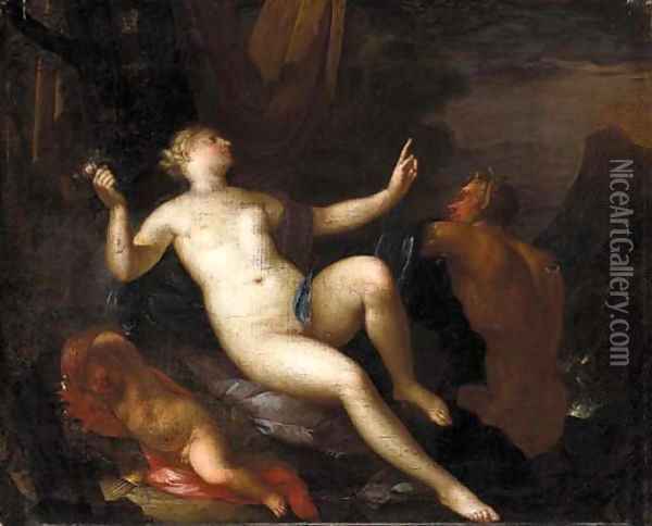 Venus with Satyrs Oil Painting - Mattys Terwesten