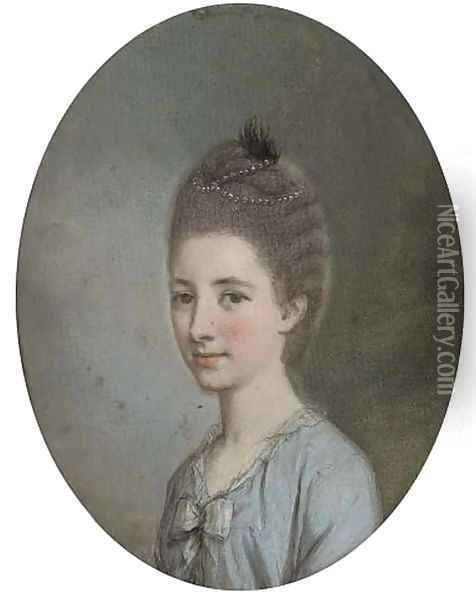 Portrait of a lady Oil Painting - Hugh Douglas Hamilton