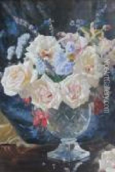 Floral Still Life Oil Painting - George Whinnen