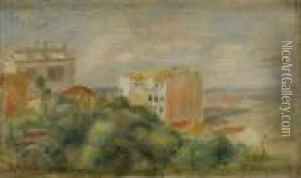 Paysage Pres De Cagnes Sur Mer Oil Painting - Pierre Auguste Renoir