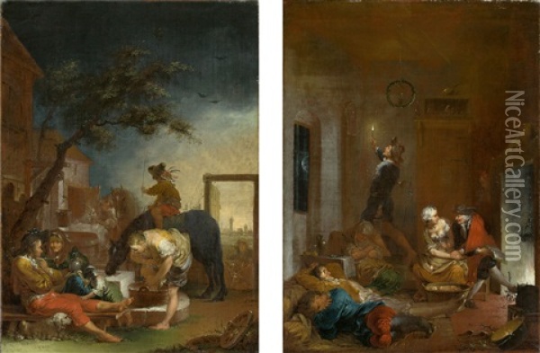 Pair Of Paintings: 