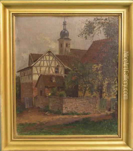 Frankisches Dorf Oil Painting - Lothar Bechstein