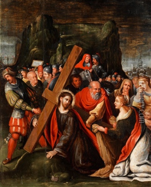 Christus Auf Dem Weg Zum Kalvarienberg Oil Painting - Frans Francken the Elder
