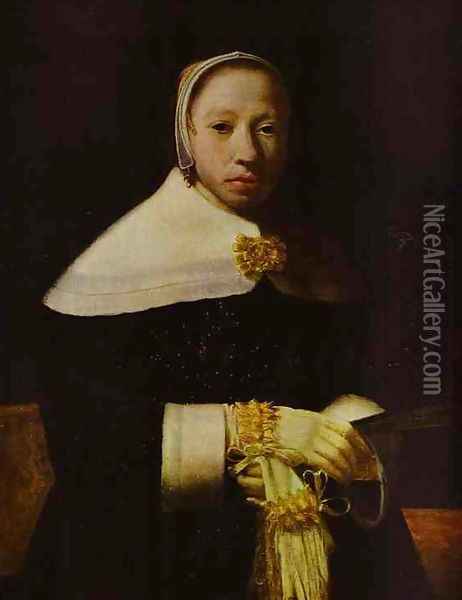Portrait of a Woman Oil Painting - Jan Vermeer Van Delft