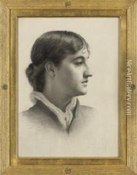 Portrait Of Agnes Pringle Oil Painting - Ralph Hedley