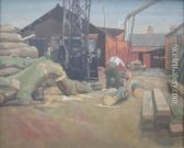 The Timber Yard Oil Painting - Robert Polhill Bevan