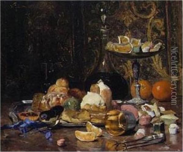 Sweet Delicacies Oil Painting - Victor-Gabriel Gilbert