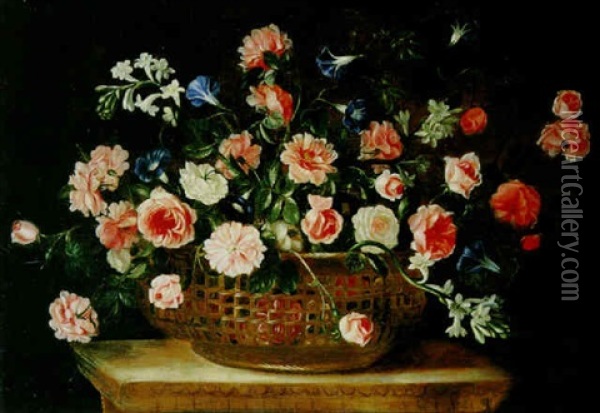 Blumenstilleben Oil Painting - Juan De Arellano