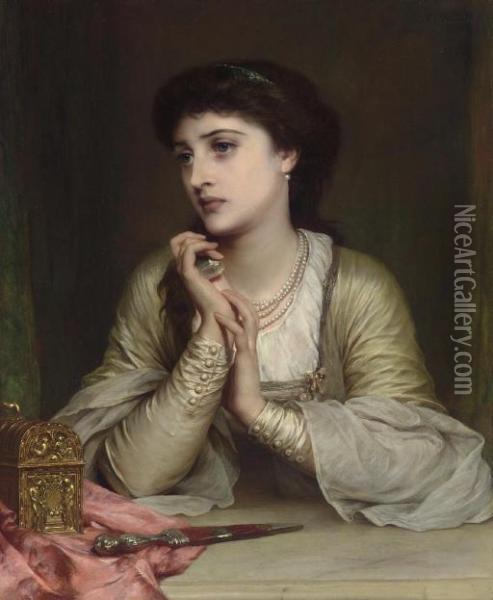 Distant Thoughts Oil Painting - Sir Thomas Francis Dicksee