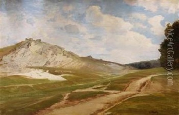 Sandiger Weg Oil Painting - Johann Valentin Ruths