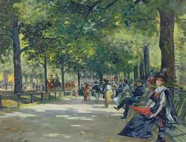Hyde Park London Oil Painting - Count Girolamo Pieri Nerli