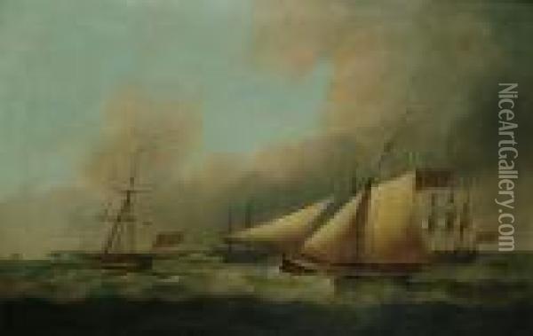 In The Solent Oil Painting - Thomas Luny
