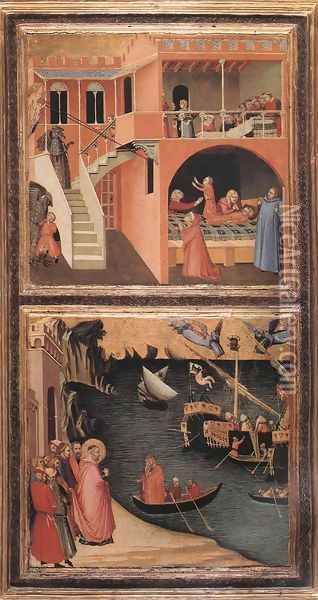 Scenes of the Life of St Nicholas (2) c. 1332 Oil Painting - Ambrogio Lorenzetti