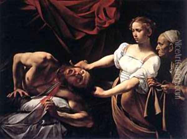 Judith Beheading Holofernes Oil Painting - Michelangelo Merisi Da Caravaggio