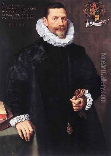 Portrait of Petrus Ricardus 1592 Oil Painting - Frans Pourbus the younger