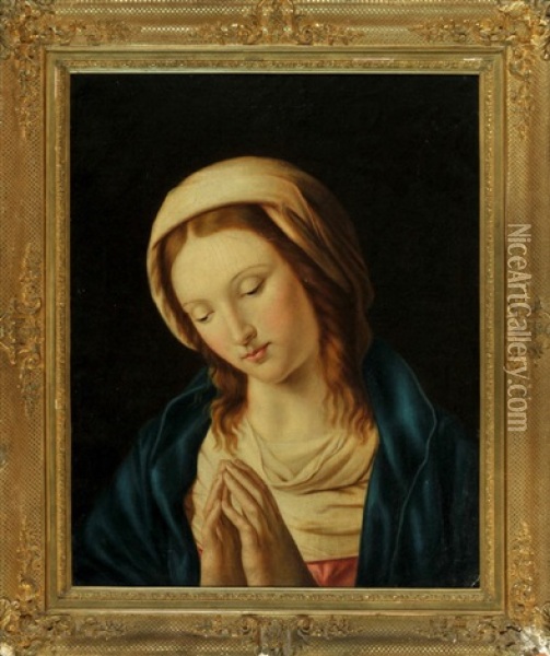 Betende Maria Oil Painting - Giovanni Battista Salvi (Il Sassoferrato)