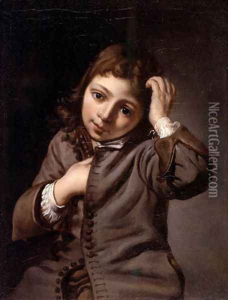 Portrait of a Boy c. 1658 Oil Painting - Michael Sweerts